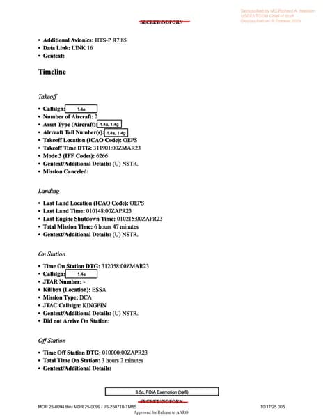 DOW UAP d20 mission report iraq 2023 — 第 5 頁