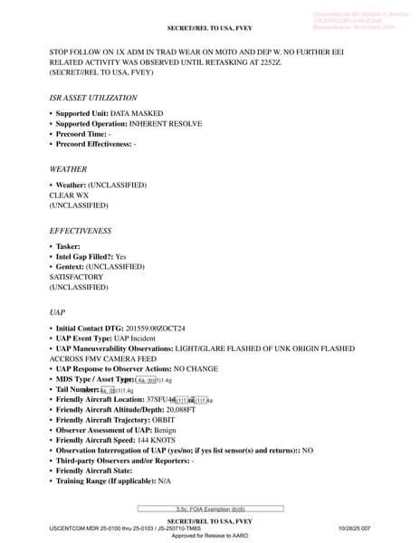 戰爭部 UAP 任務報告 d32 — , syria／2024 年 10月 （2） — 第 7 頁
