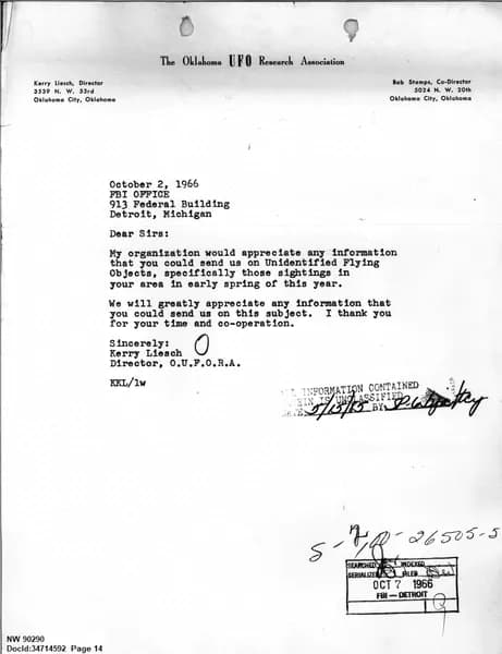 FBI 底特律 100-DE-26505 — 第 14 頁