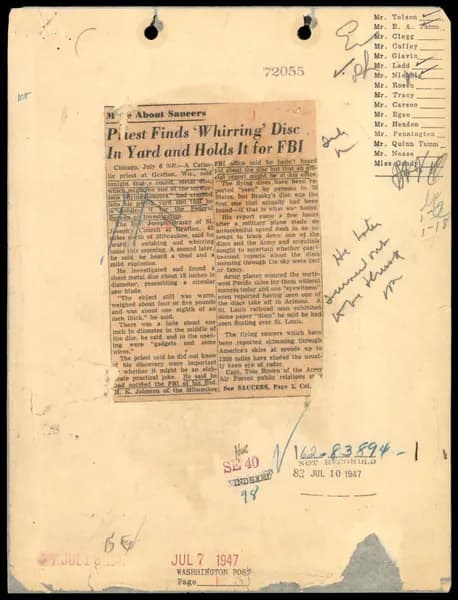 FBI 飛碟總卷 62-HQ-83894 Section 1 — 第 2 頁