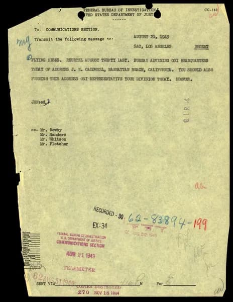 FBI 飛碟總卷 62-HQ-83894 Section 5 — 第 34 頁
