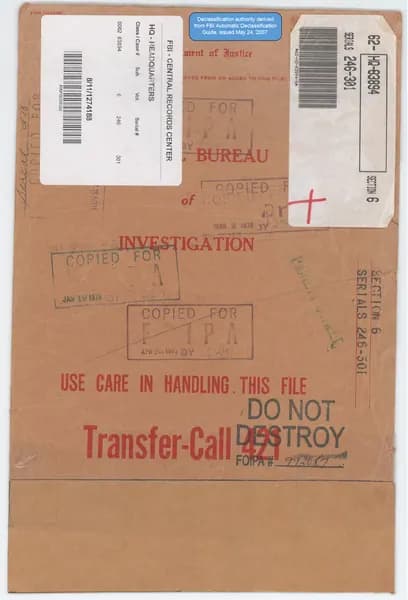 FBI 飛碟總卷 62-HQ-83894 Section 6 — 第 1 頁