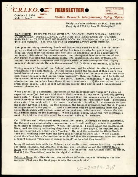 FBI 飛碟總卷 62-HQ-83894 Section 8 — 第 40 頁