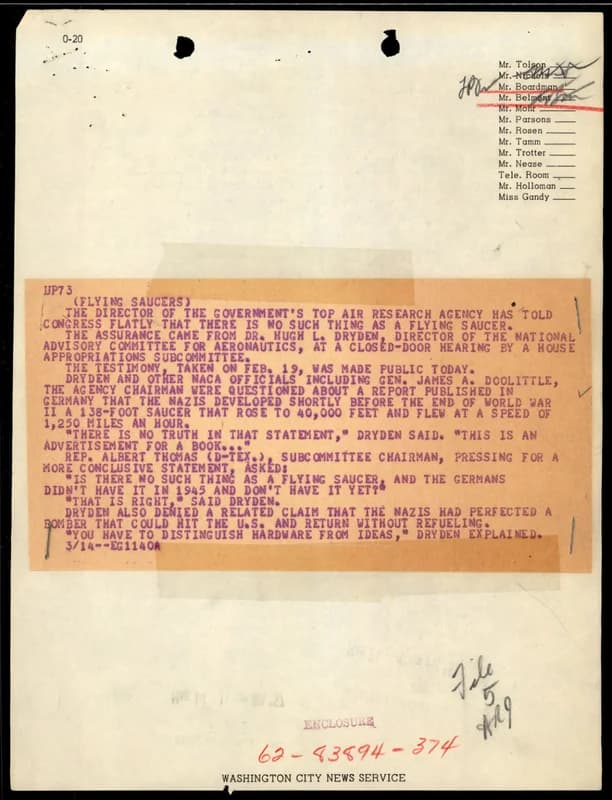 FBI 飛碟總卷 62-HQ-83894 Section 8 — 第 177 頁
