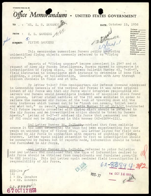 FBI 飛碟總卷 62-HQ-83894 Section 9 — 第 48 頁
