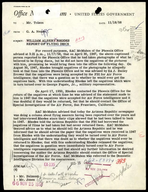FBI 飛碟總卷 62-HQ-83894 Section 9 — 第 52 頁