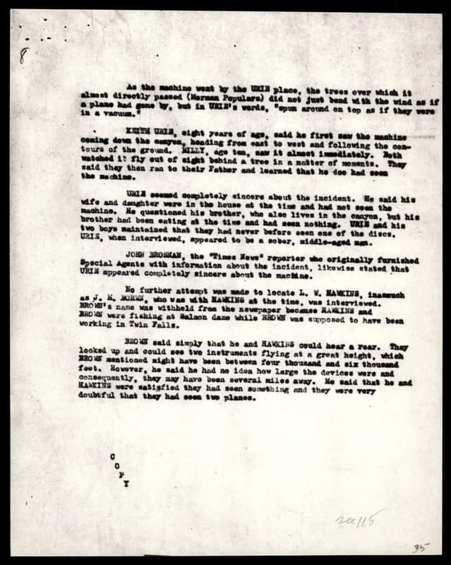 FBI 飛碟總卷 62-HQ-83894 — Serial 130 — 第 43 頁