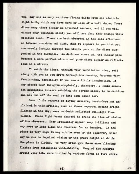 FBI 飛碟總卷 62-HQ-83894 — Serial 130 — 第 61 頁