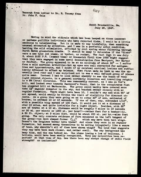 FBI 飛碟總卷 62-HQ-83894 — Serial 130 — 第 64 頁