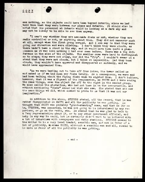 FBI 飛碟總卷 62-HQ-83894 — Serial 130 — 第 110 頁