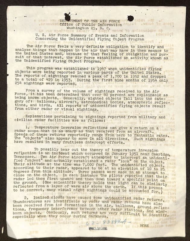 FBI 飛碟總卷 62-HQ-83894 — 附件 Sub-A — 第 21 頁
