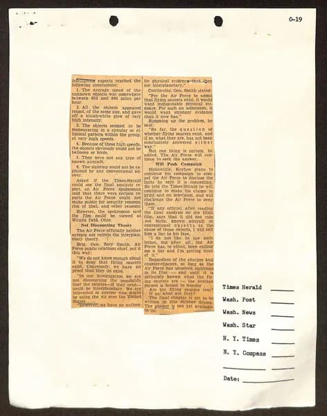 FBI 飛碟總卷 62-HQ-83894 — 附件 Sub-A — 第 37 頁