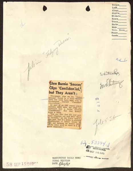 FBI 飛碟總卷 62-HQ-83894 — 附件 Sub-A — 第 101 頁