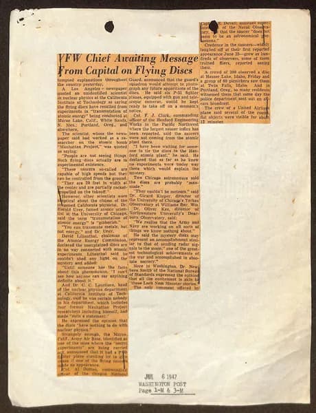 FBI 飛碟總卷 62-HQ-83894 — 附件 Sub-A — 第 107 頁