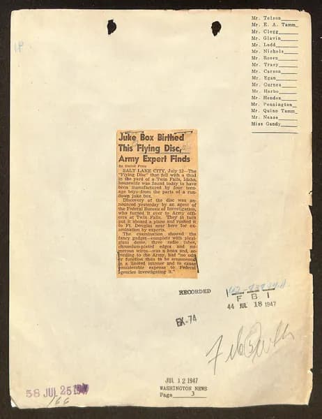 FBI 飛碟總卷 62-HQ-83894 — 附件 Sub-A — 第 110 頁