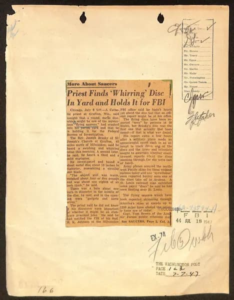 FBI 飛碟總卷 62-HQ-83894 — 附件 Sub-A — 第 117 頁