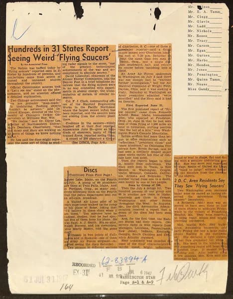 FBI 飛碟總卷 62-HQ-83894 — 附件 Sub-A — 第 121 頁