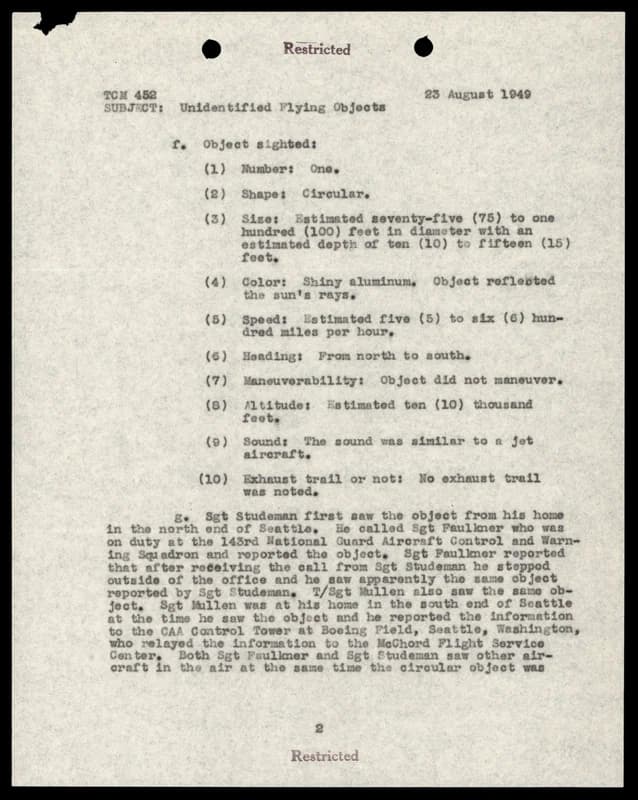 FBI 1949 飛碟檔案（Box 186, 319.1） — 第 10 頁