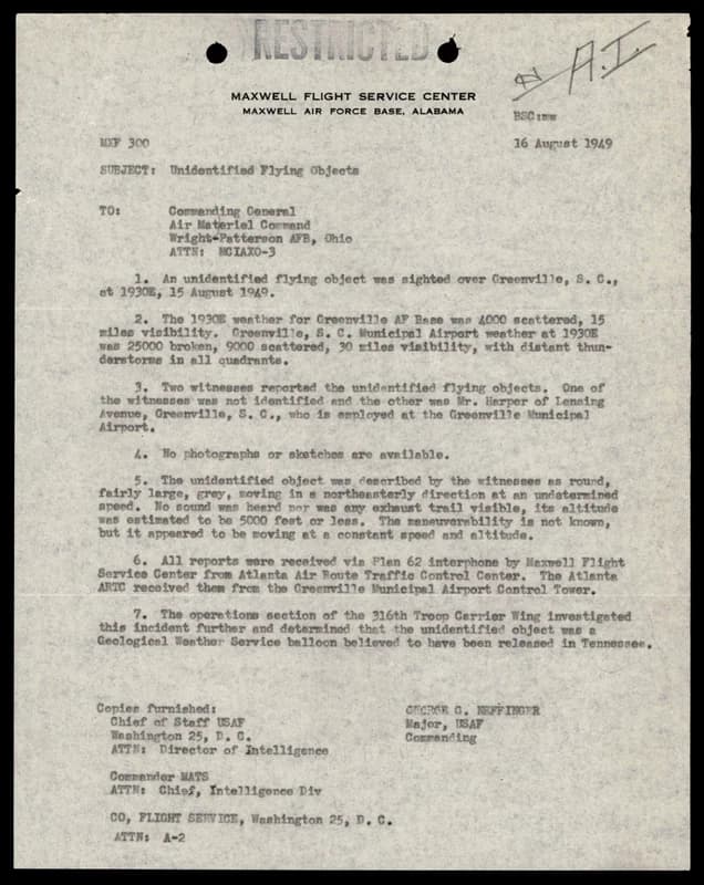 FBI 1949 飛碟檔案（Box 186, 319.1） — 第 14 頁