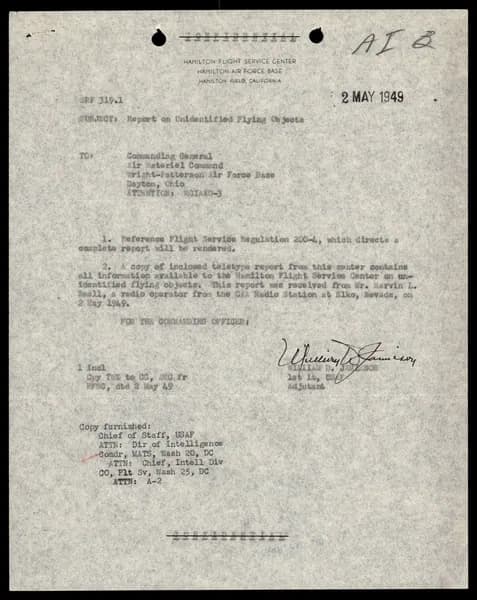 FBI 1949 飛碟檔案（Box 186, 319.1） — 第 43 頁