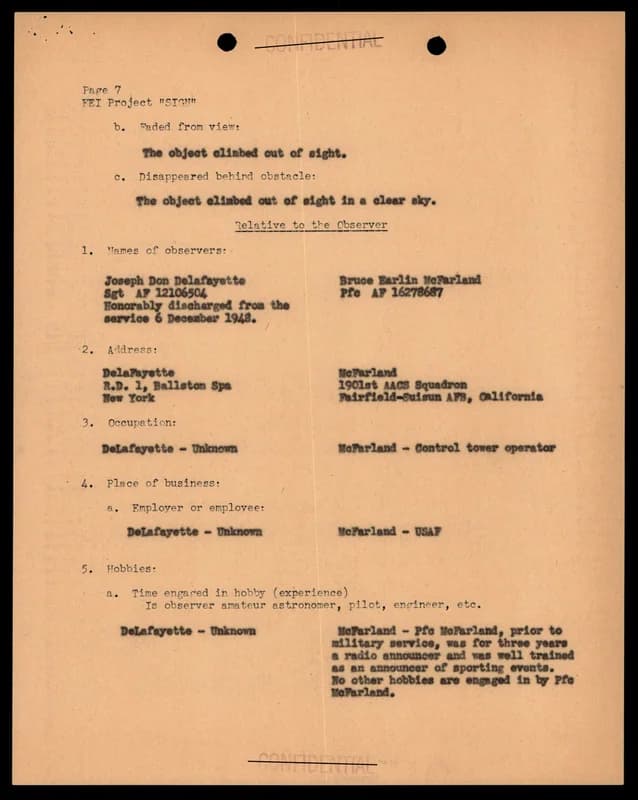 FBI 1949 飛碟檔案（Box 186, 319.1） — 第 109 頁