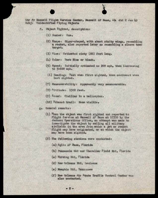 FBI 1949 飛碟檔案（Box 186, 319.1） — 第 133 頁