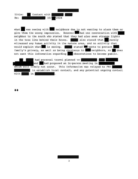 FBI UAP D004 FD 1057 02 Northeastern US 2024 — 第 3 頁