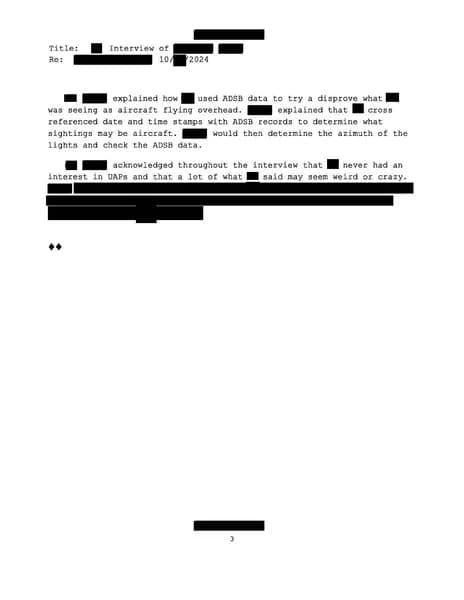 FBI UAP D005 FD 1057 04 Northeastern US 2024 — 第 3 頁