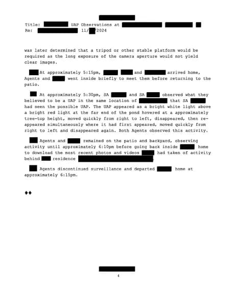 FBI UAP D007 FD 1057 06 Northeastern US 2024 — 第 4 頁
