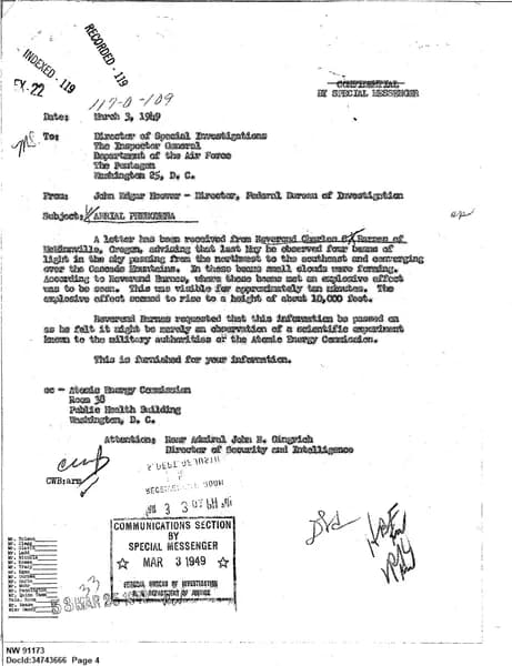 FBI UAP D011 DFBI Correspondence Referral 1949 — 第 4 頁