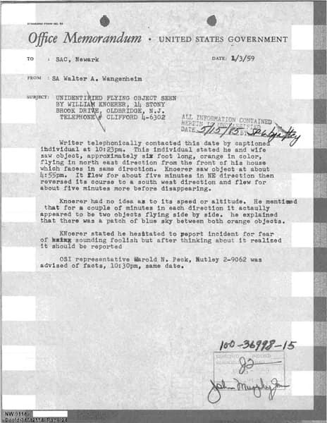 FBI UAP D012 Newark Field Office 1952 1967 — 第 24 頁