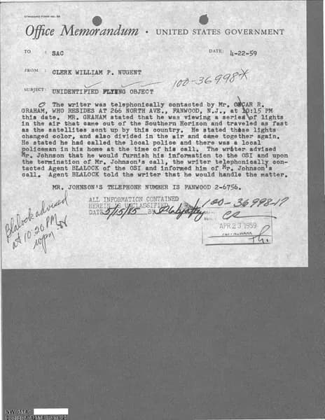 FBI UAP D012 Newark Field Office 1952 1967 — 第 26 頁