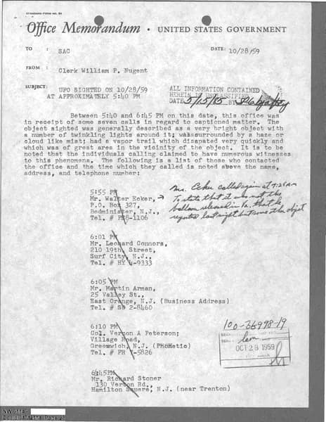 FBI UAP D012 Newark Field Office 1952 1967 — 第 28 頁