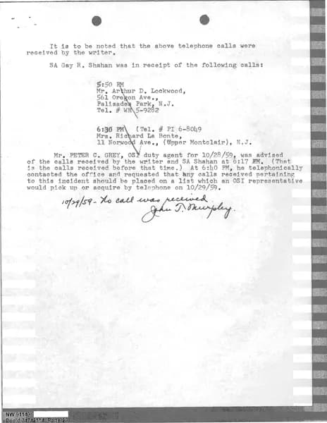 FBI UAP D012 Newark Field Office 1952 1967 — 第 29 頁