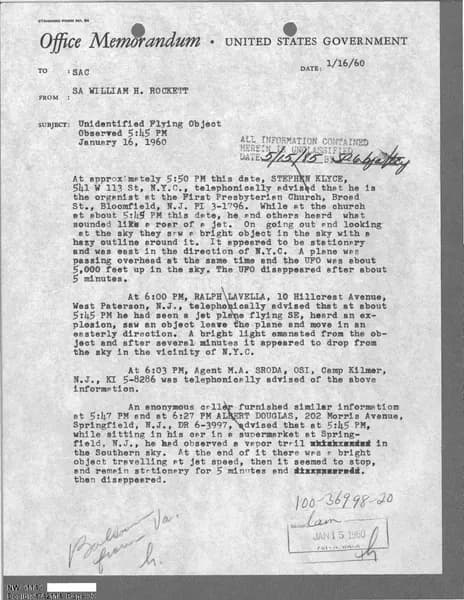 FBI UAP D012 Newark Field Office 1952 1967 — 第 30 頁