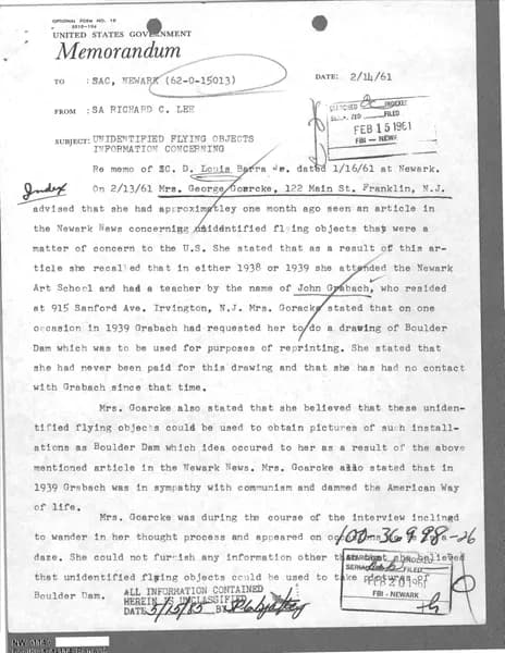 FBI UAP D012 Newark Field Office 1952 1967 — 第 36 頁