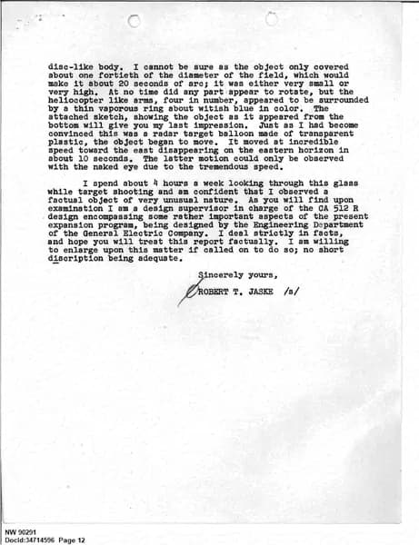 FBI UAP D013 WA UFO Investigation 1952 1960 — 第 12 頁