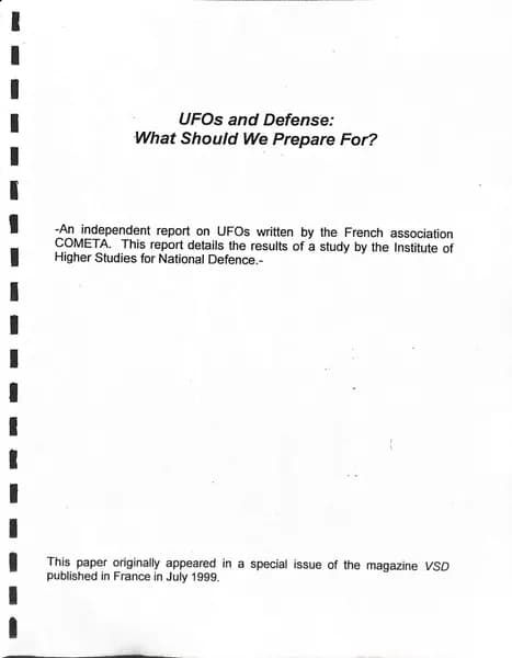 UFOs and Defense: What Should We Prepare For? — p.5
