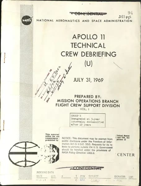 Apollo 11 技術組員任務後彙報（1969） — 第 1 頁
