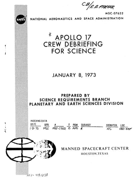 Apollo 17 科學任務後彙報（1973） — 第 1 頁