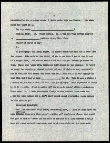 NASA UAP D015 Astronaut Scientific Debriefings 1962 1963 — p.11