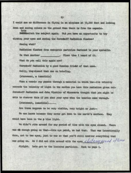 NASA UAP D015 Astronaut Scientific Debriefings 1962 1963 — p.20