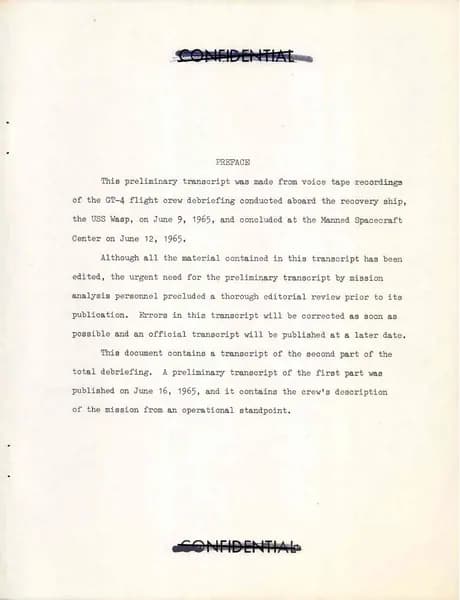 NASA UAP D017 Preliminary Gemini 4 Crew Debriefing Part2 1965 — p.3