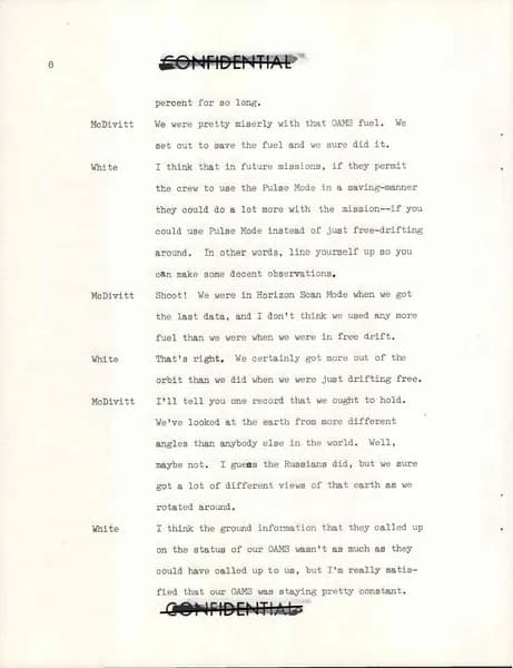 NASA UAP D017 Preliminary Gemini 4 Crew Debriefing Part2 1965 — p.14