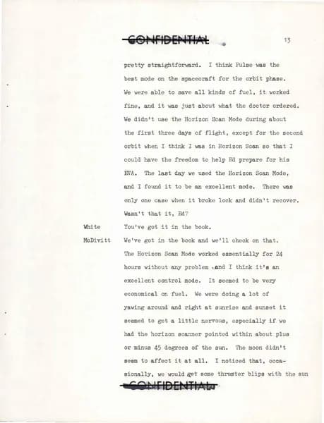 NASA UAP D017 Preliminary Gemini 4 Crew Debriefing Part2 1965 — p.19