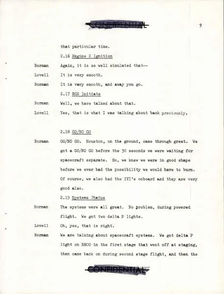 NASA UAP D021 Gemini 7 Technical Debriefing 1965 — p.19
