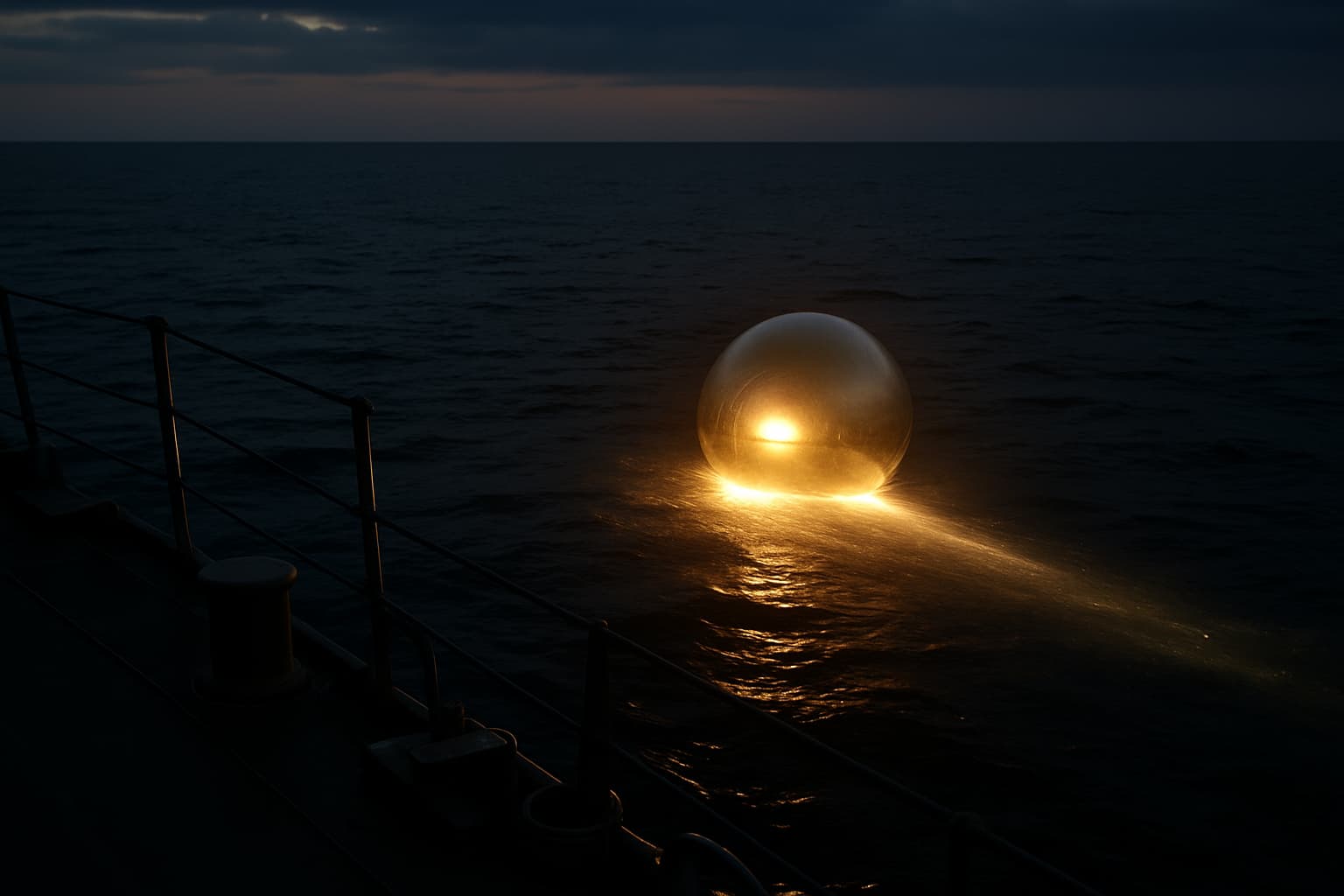 Conceptual depiction of a submerged unidentified object